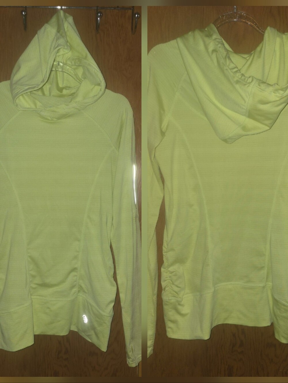 MPG new no tags womens small neon yellow green hooded athletic hoodie